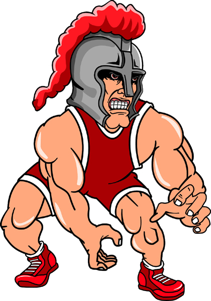 Knight Wrestling mascot team sticker. Show your team pride! 
